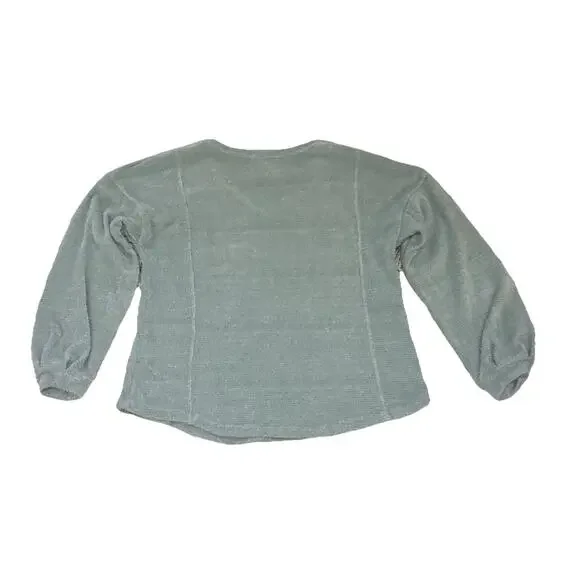 C&C California Sweater Womens Size Medium Seafoam Pullover V-Neck Knit Cotton - Picture 12 of 14
